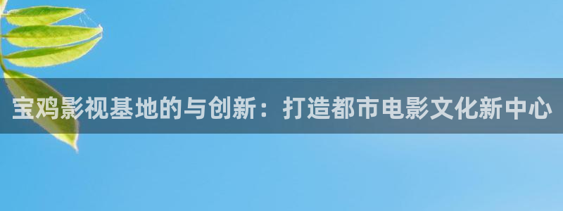 黑蚂蚁电影网：宝鸡影视基地的与创新：打造都市电影文化新中心